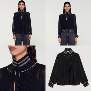 SANDRO JACINTHE - BLOUSE - NOIR 0